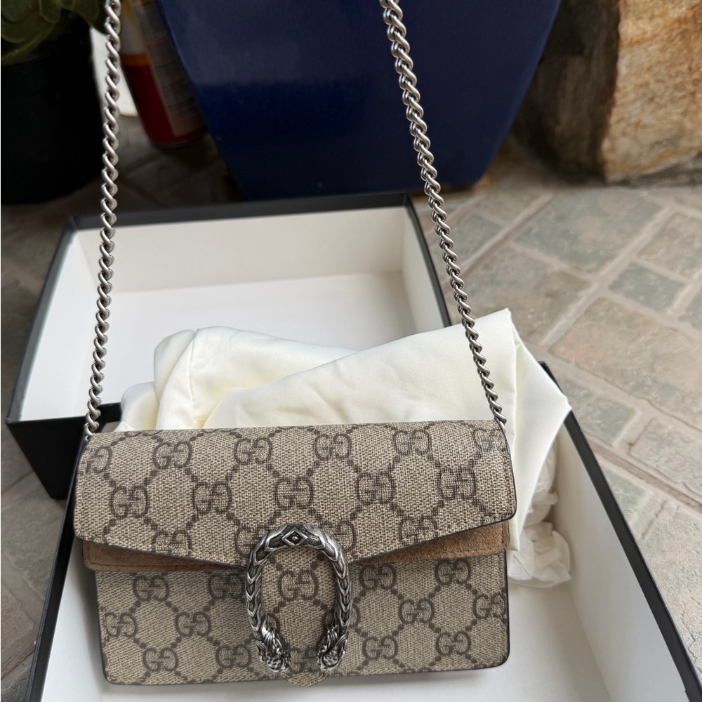 Gucci Beige and Brown Crossbody Bag